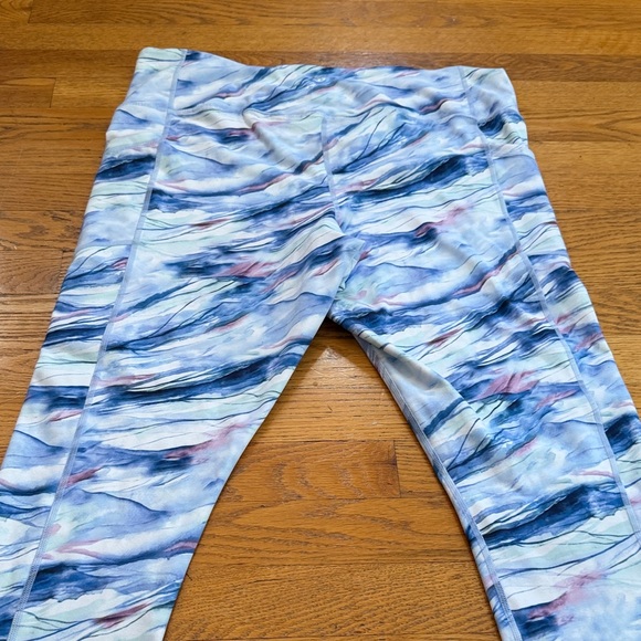 XXL Gaian Multicolor Patterned Capri Women’s Leggings Lime NEW - Picture 10 of 12